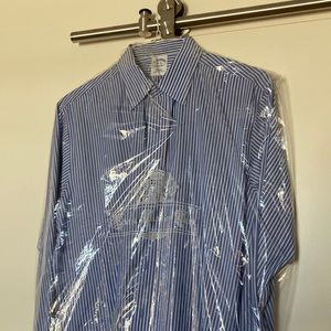 Brooks Brothers Dress Shirt Blue Stripe 16-36
